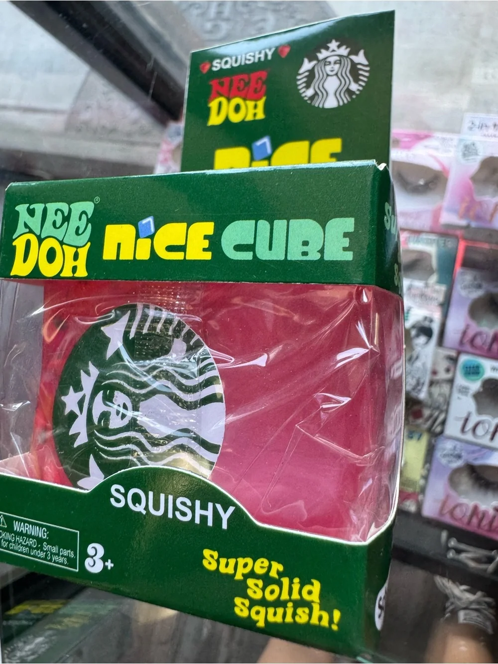 Nice Cube Squishy - Green/Pink